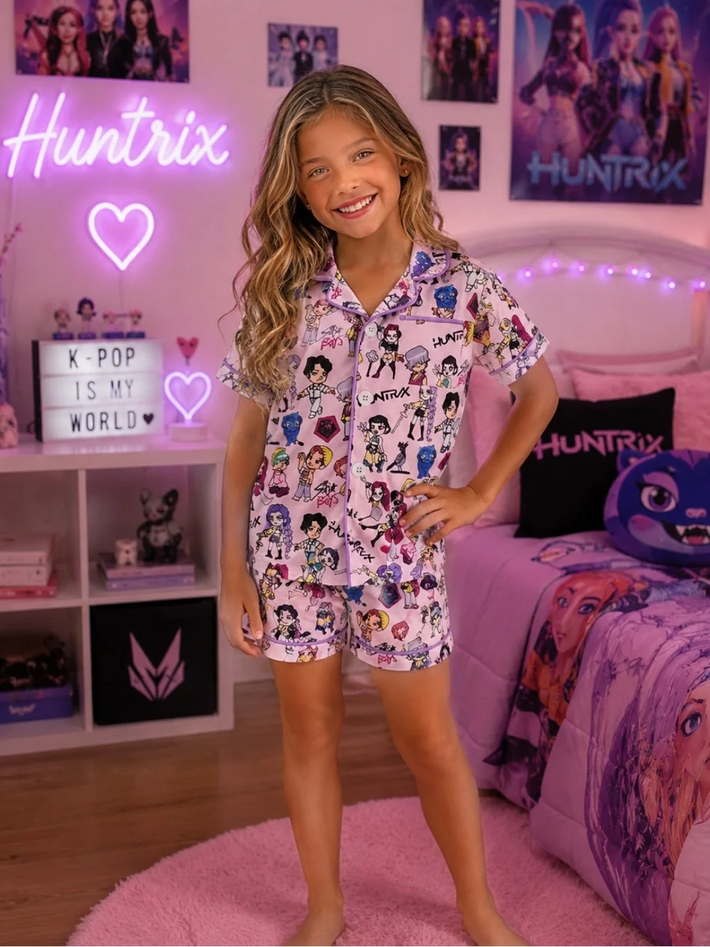 New Boutique K-Pop Demon‎ Hunters Huntrix Rumi Mira Zoey Saja Boys Pajama Set
